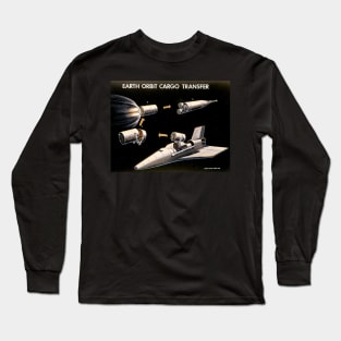 Earth Orbit Cargo Transfer Concept Art Long Sleeve T-Shirt